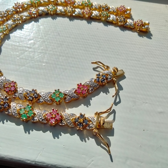 Gemstone Bracelet x 2, with tiny Diamond accents, from Macy's - Picture 3 of 10